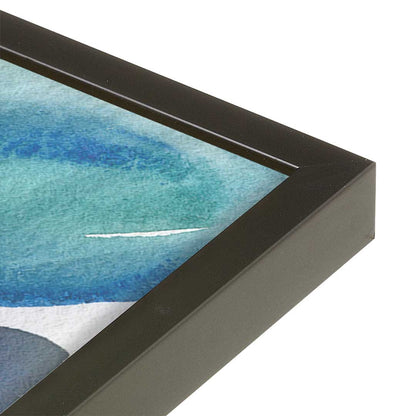 [Color:Satin Black], Picture of art in a Satin Black frame at an angle