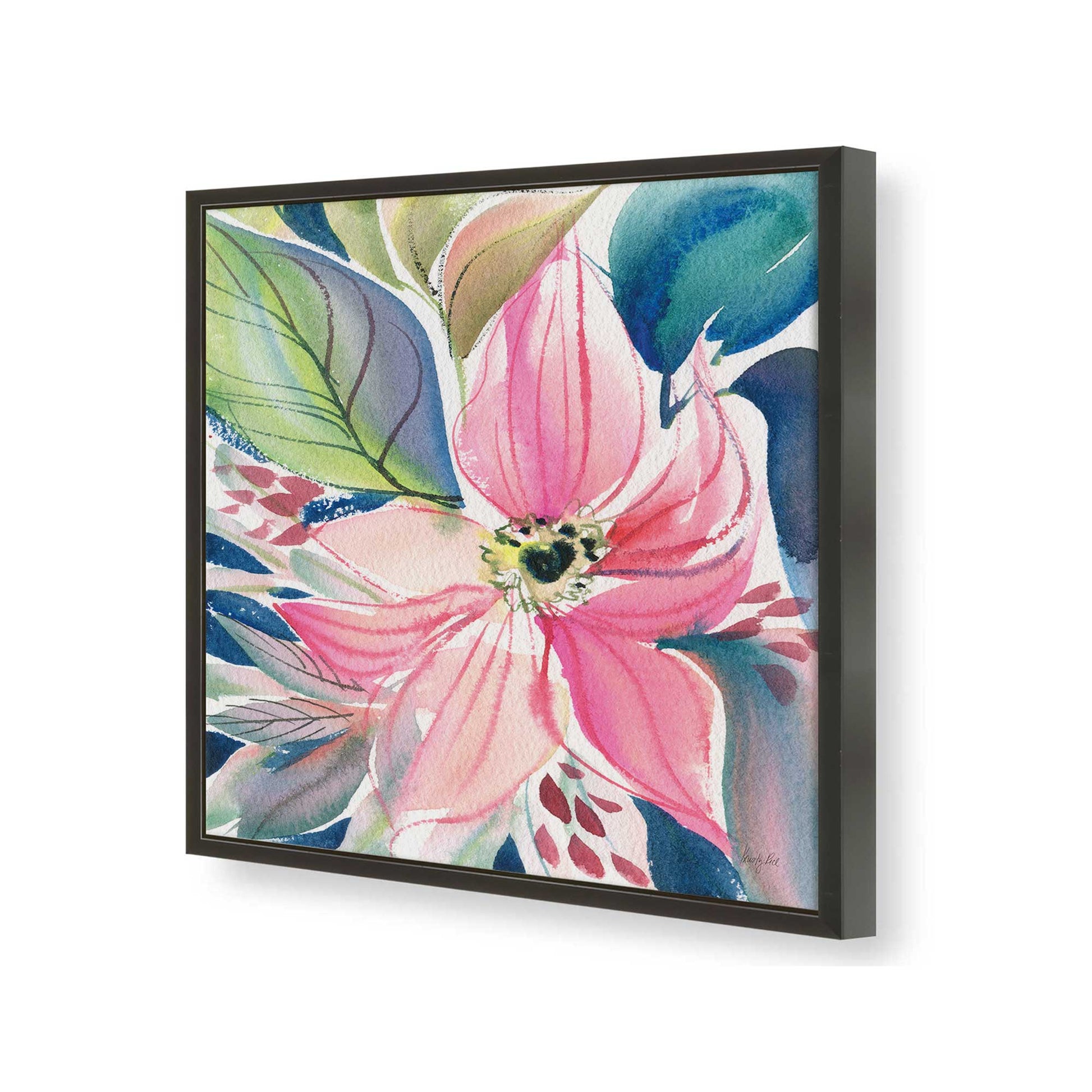 [Color:Satin Black], Picture of art in a Satin Black frame of the corner