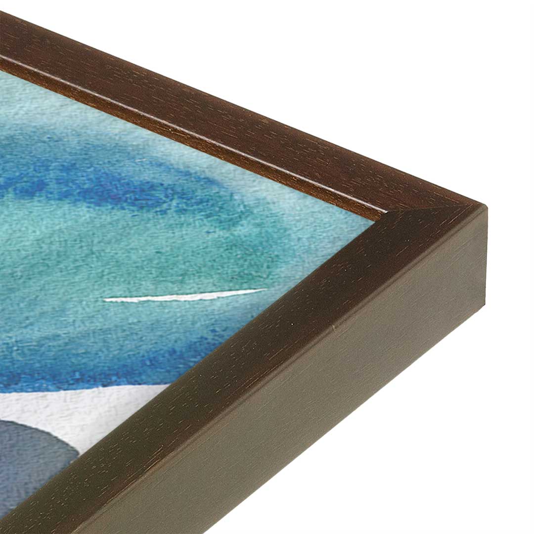 [Color:Espresso], Picture of art in a Espresso frame at an angle