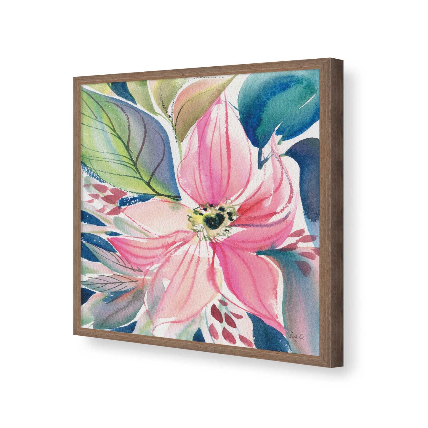 [Color:Walnut], Picture of art in a Walnut frame of the corner