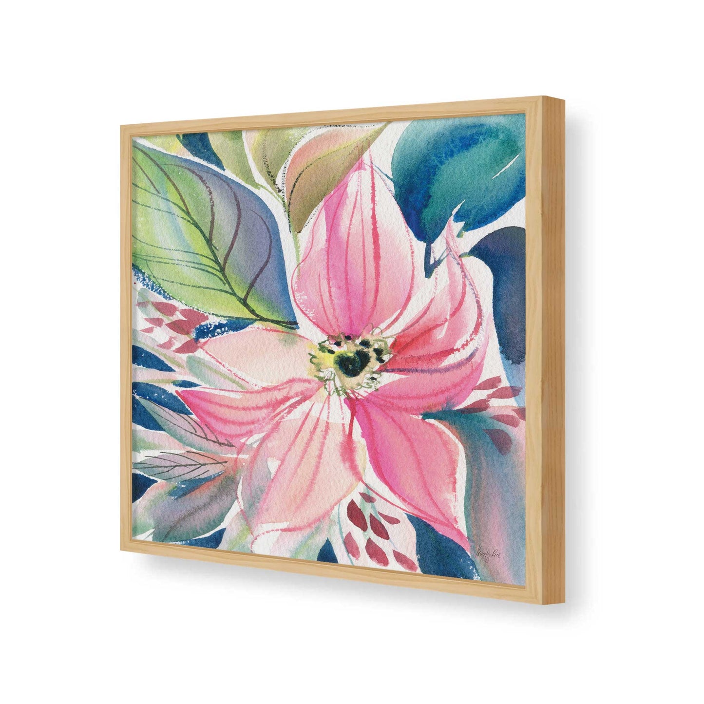 [Color:American Maple], Picture of art in a American Maple frame of the corner