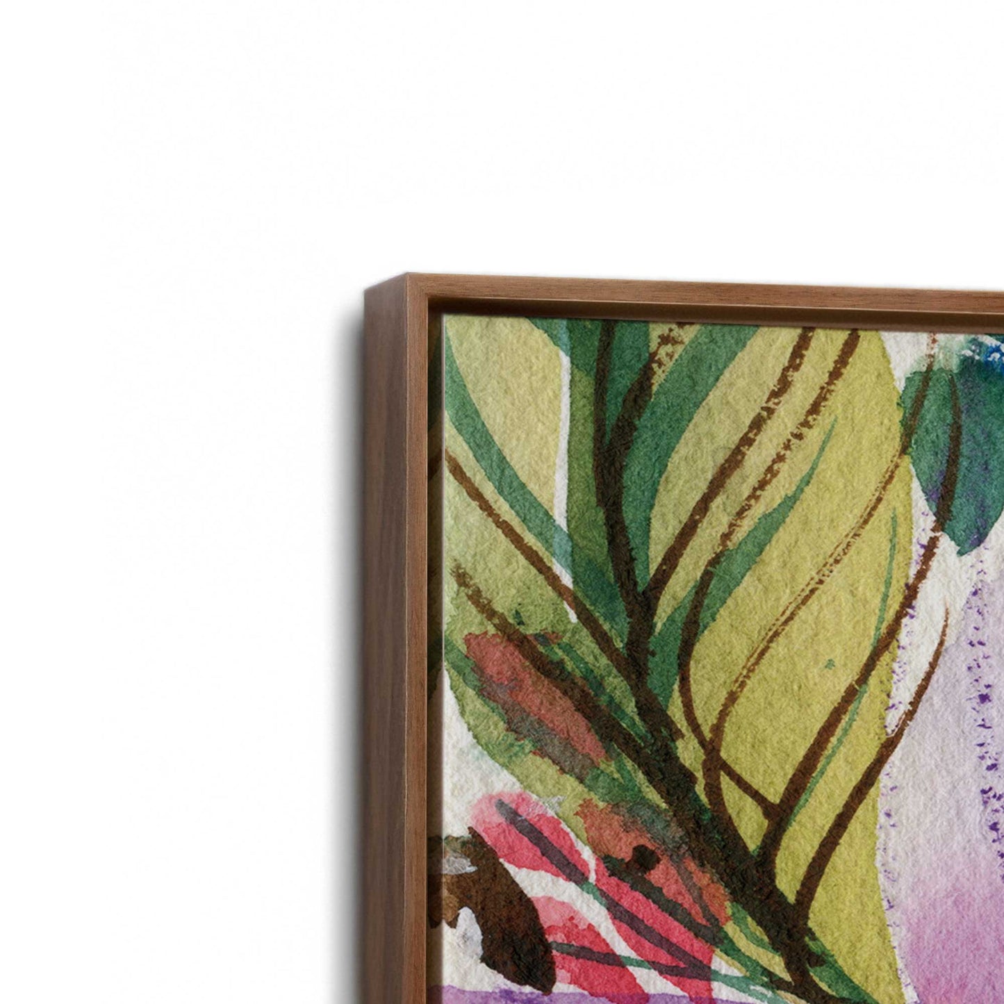 [Color:Walnut], Picture of art in a Walnut frame at an angle