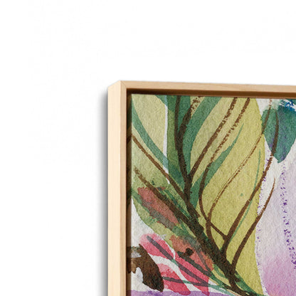 [Color:American Maple], Picture of art in a American Maple frame at an angle