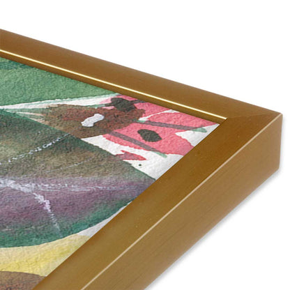 [Color:Polished Gold], Picture of art in a Polished Gold frame at an angle