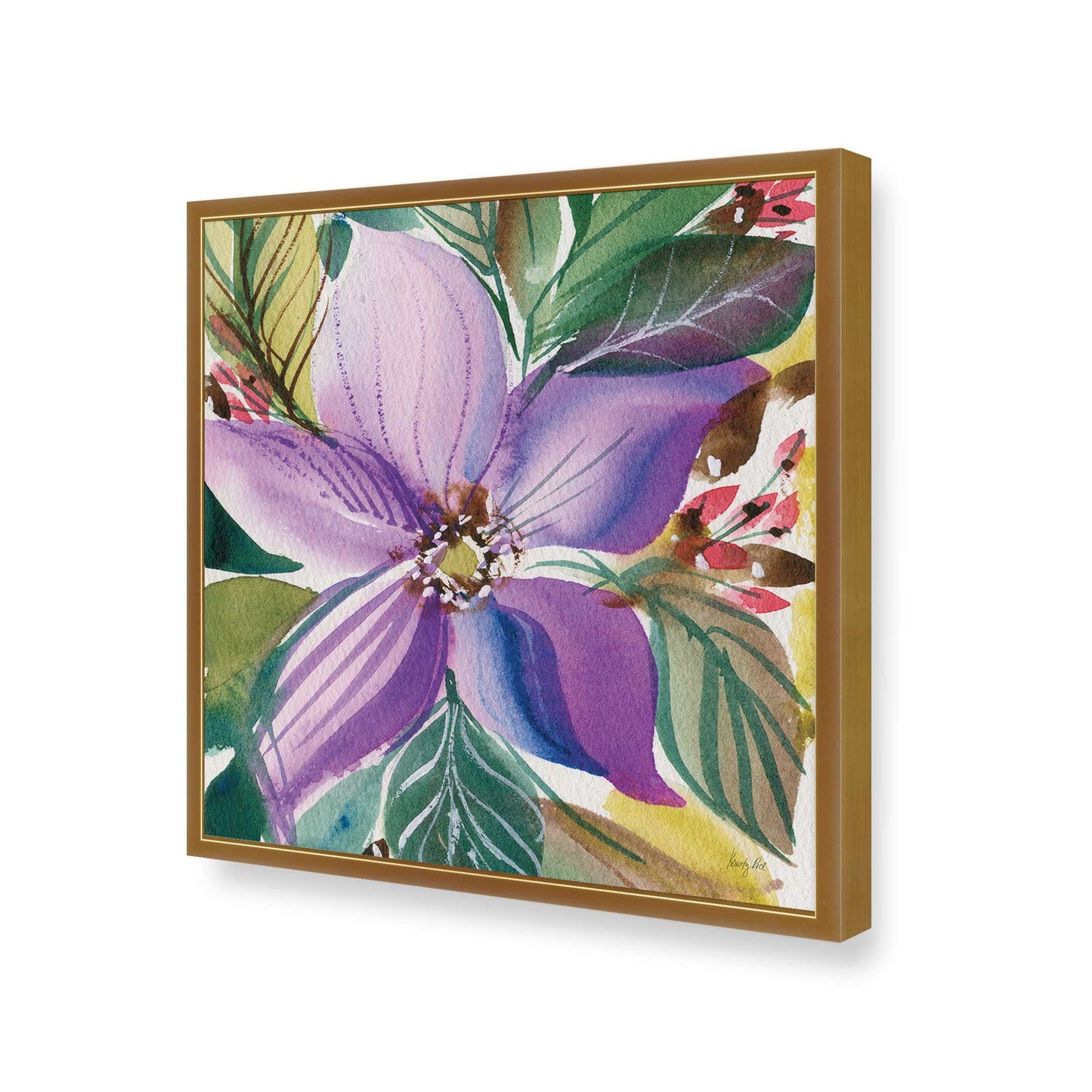 [Color:Polished Gold], Picture of art in a Polished Gold frame of the corner