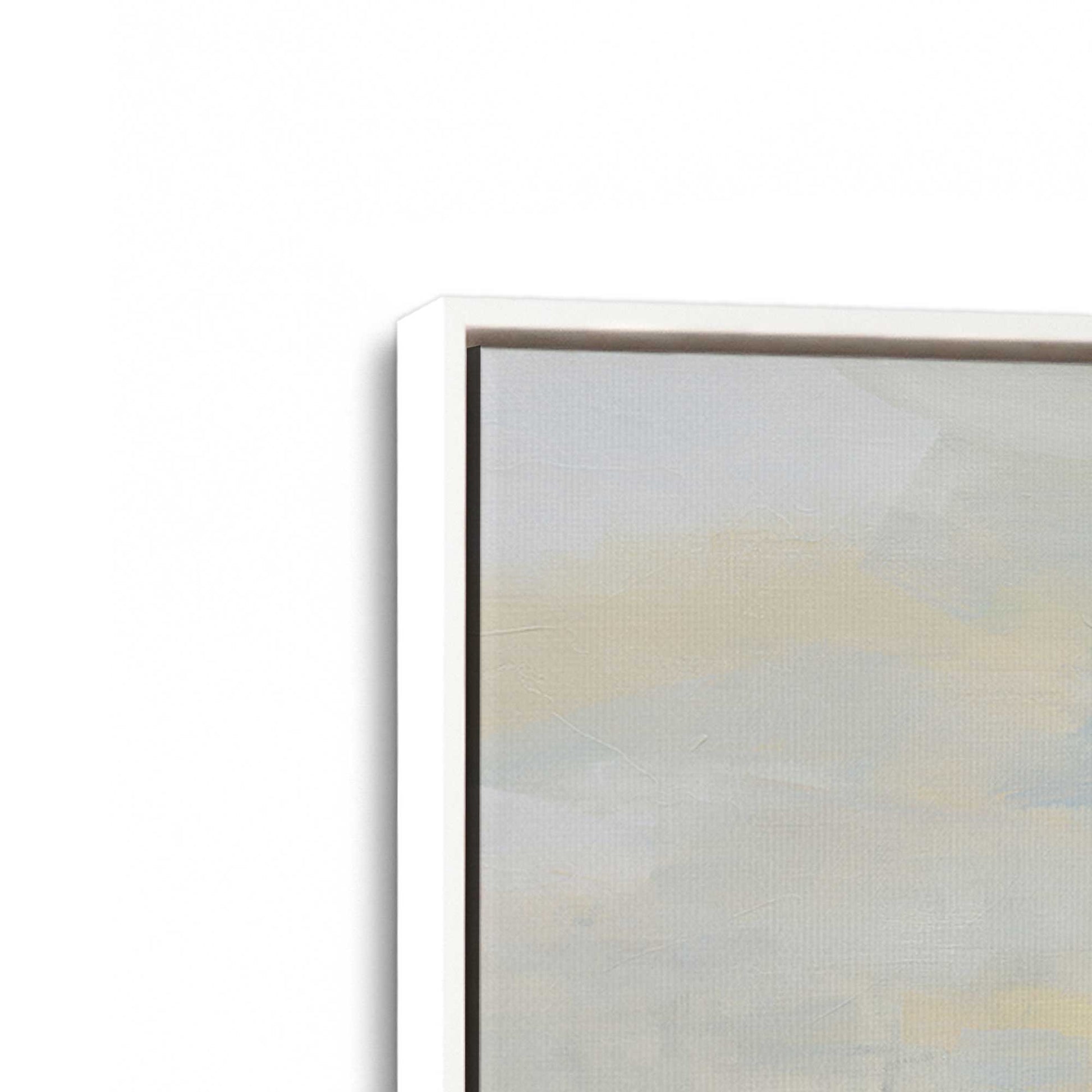 [Color:Opaque White], Picture of art in a White frame at an angle