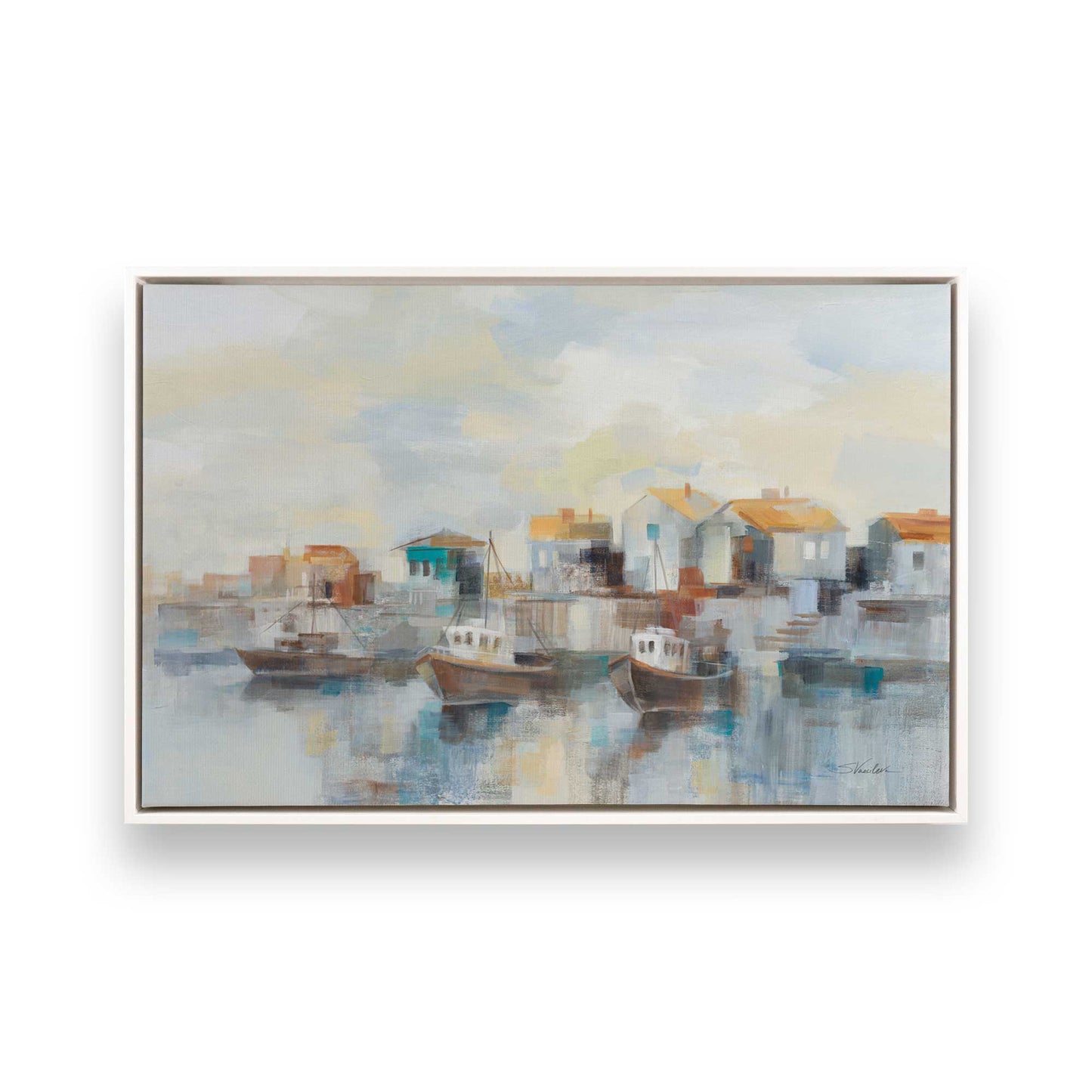 [Color:Opaque White], Picture of art in a White frame