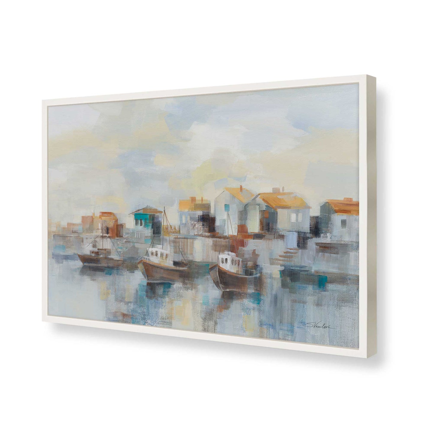 [Color:Opaque White], Picture of art in a Opaque White frame of the corner