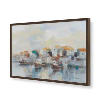 [Color:Brown], Picture of art in a Brown frame of the corner
