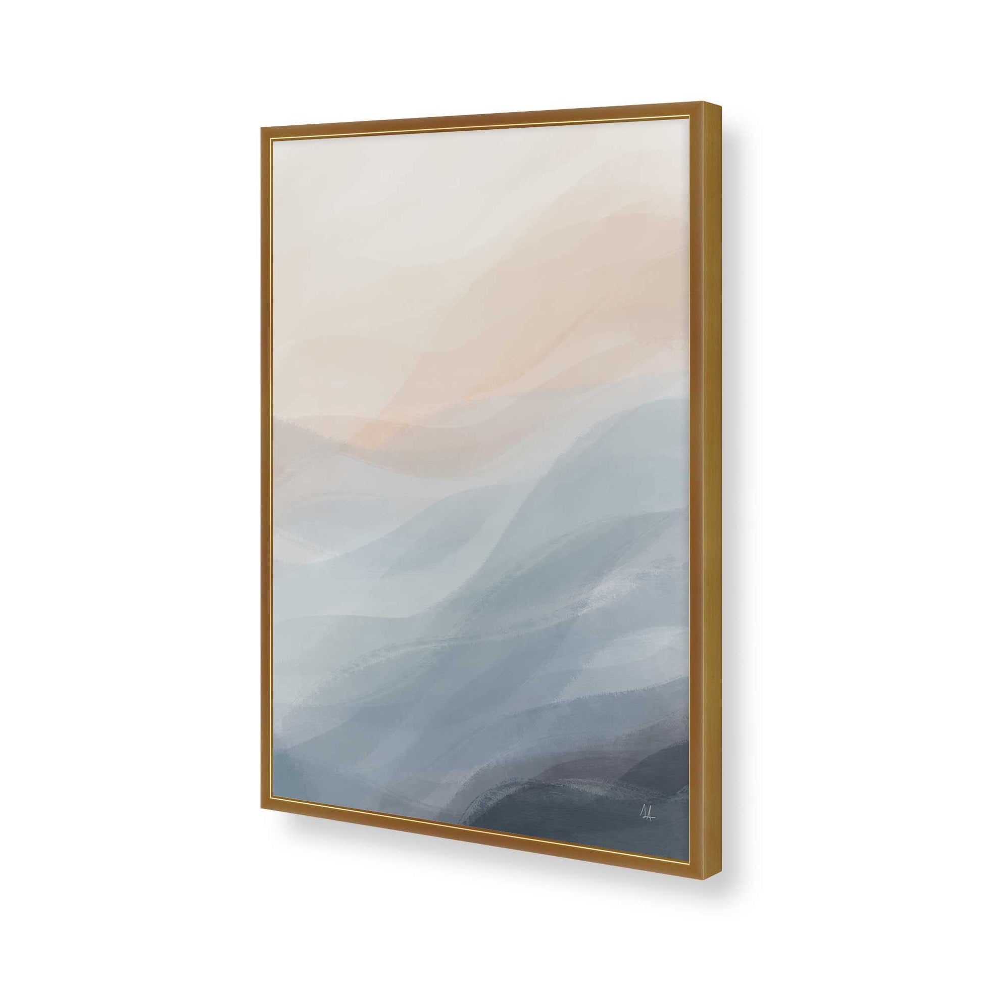 [Color:Polished Gold], Picture of art in a Polished Gold frame of the corner