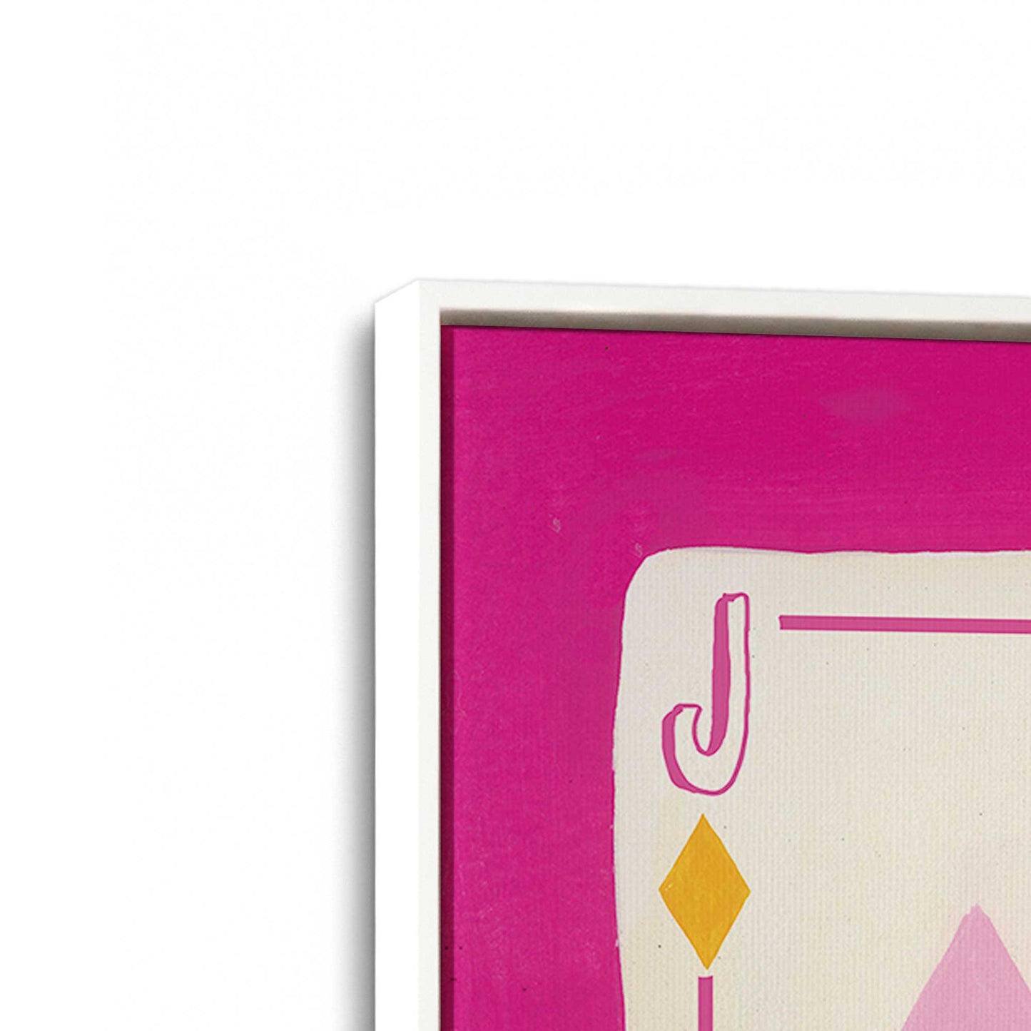 [Color:Opaque White], Picture of art in a White frame at an angle
