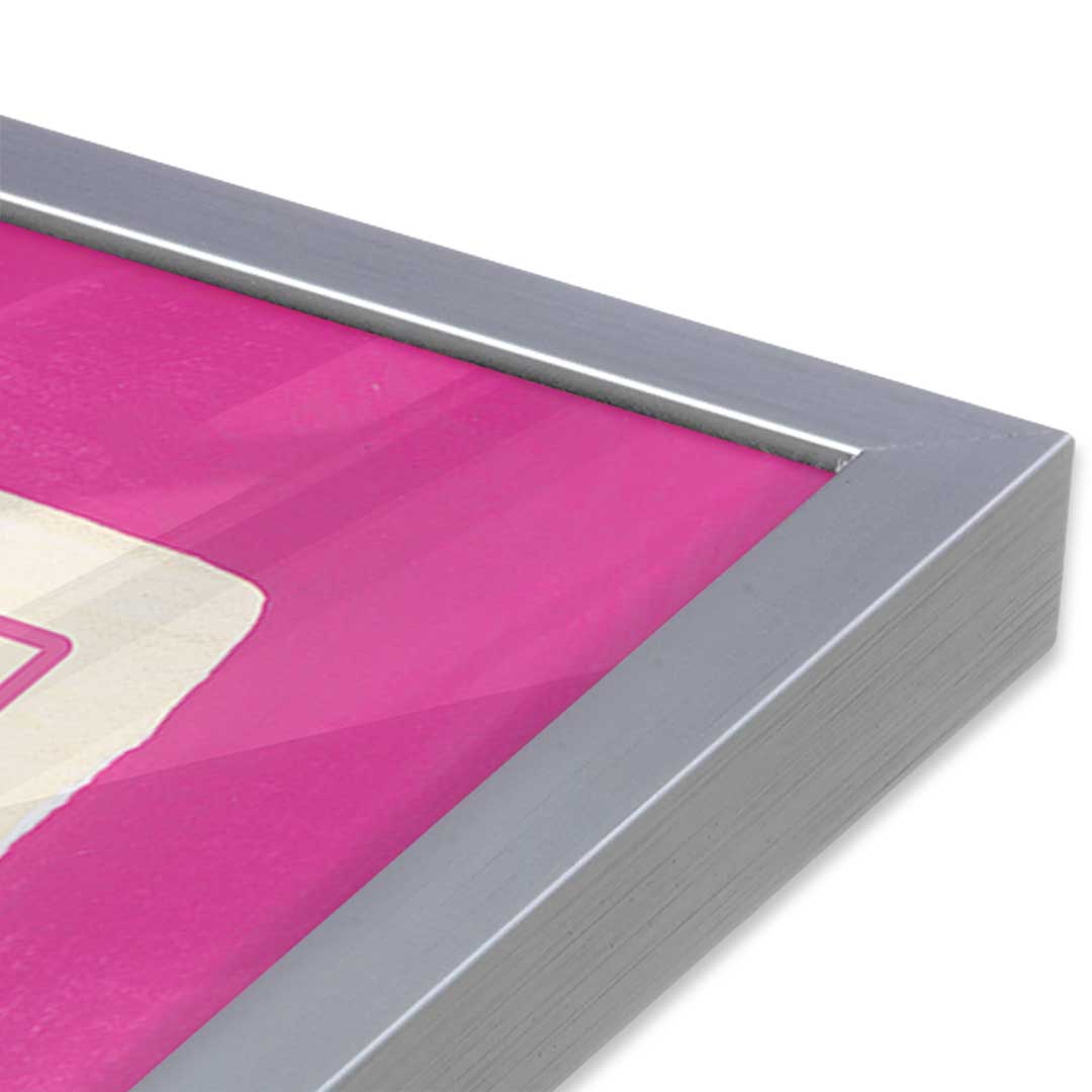 [Color:Polished Chrome], Picture of art in a Polished Chrome frame at an angle