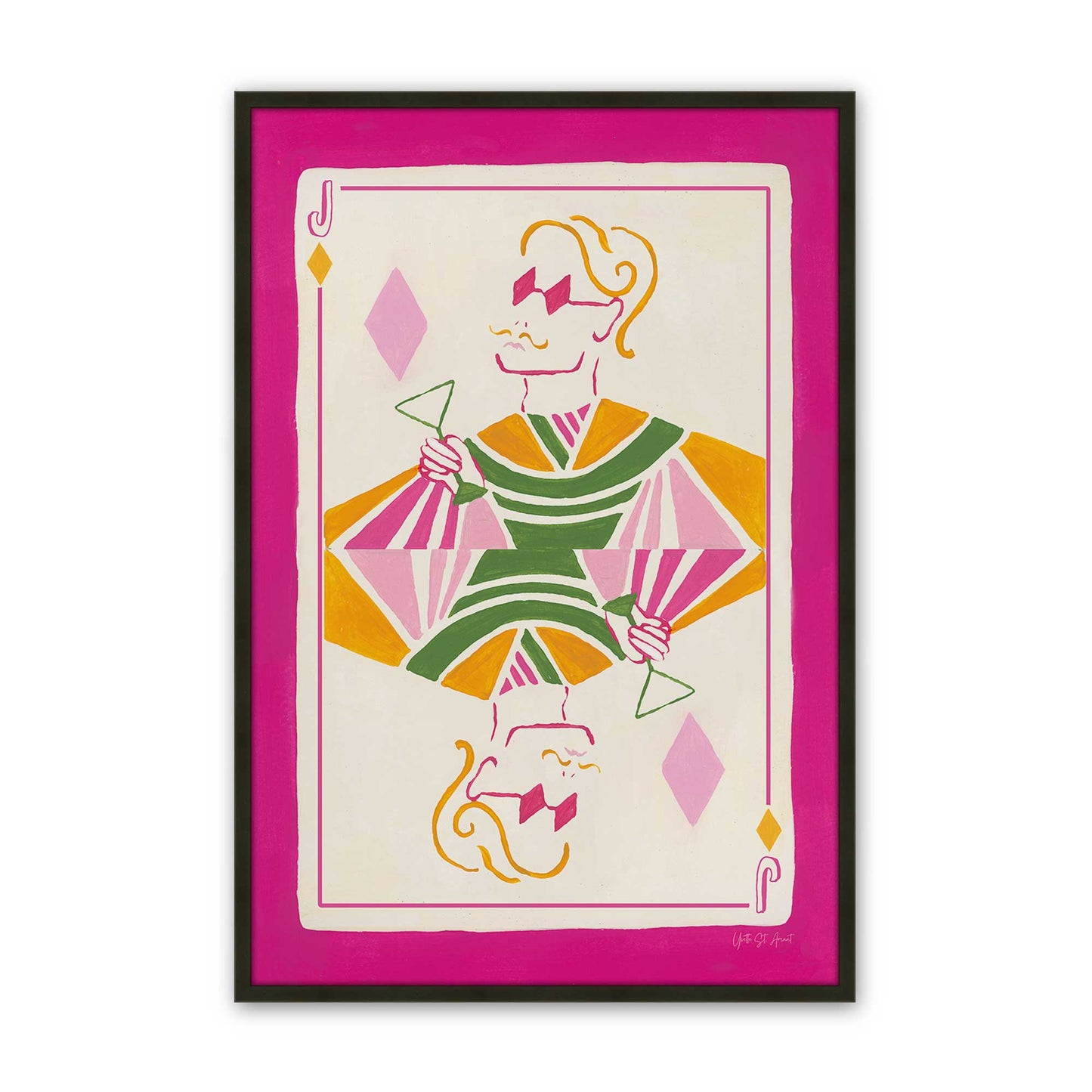[Color:Satin Black], Picture of art in a Satin Black frame