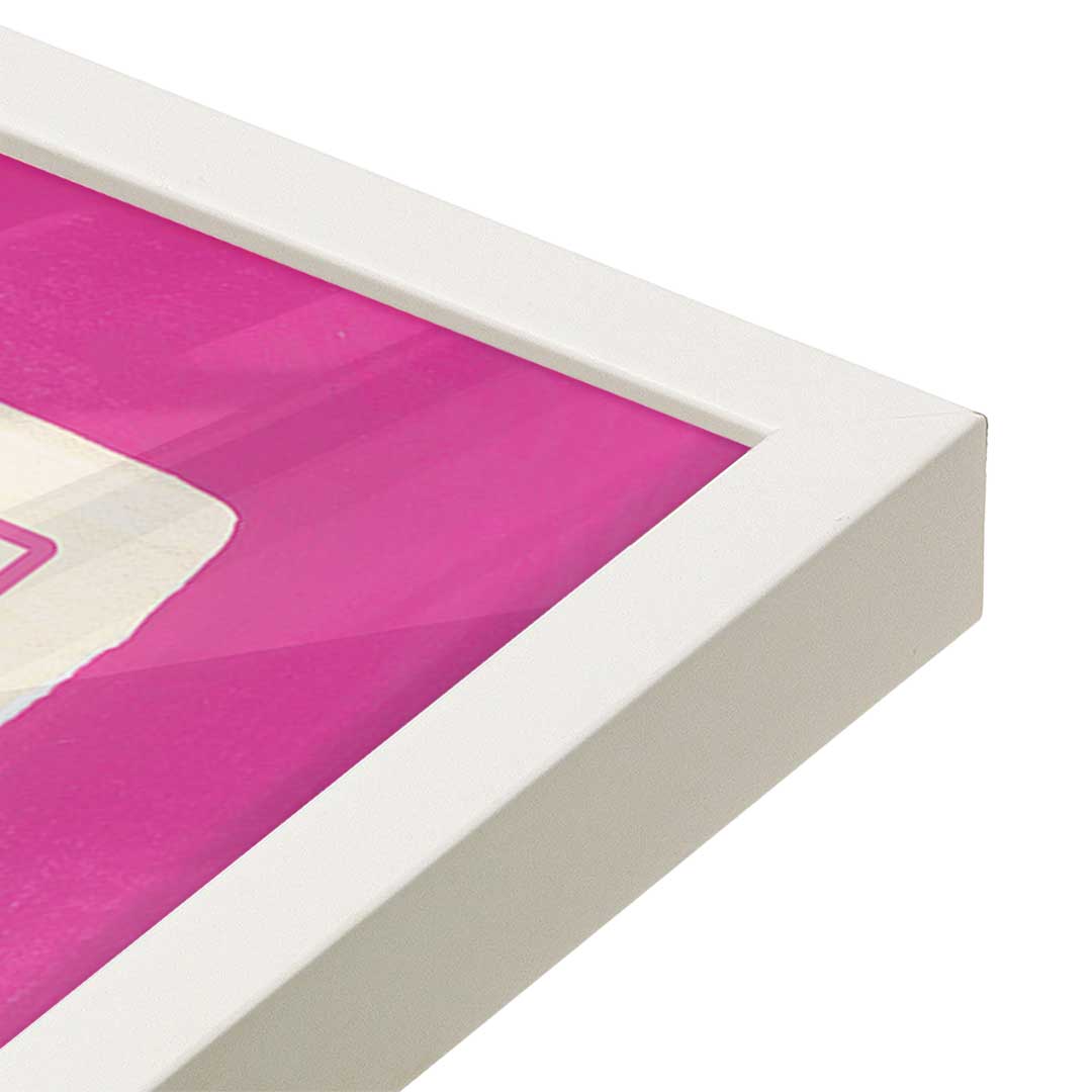 [Color:Opaque White], Picture of art in a Opaque White frame at an angle