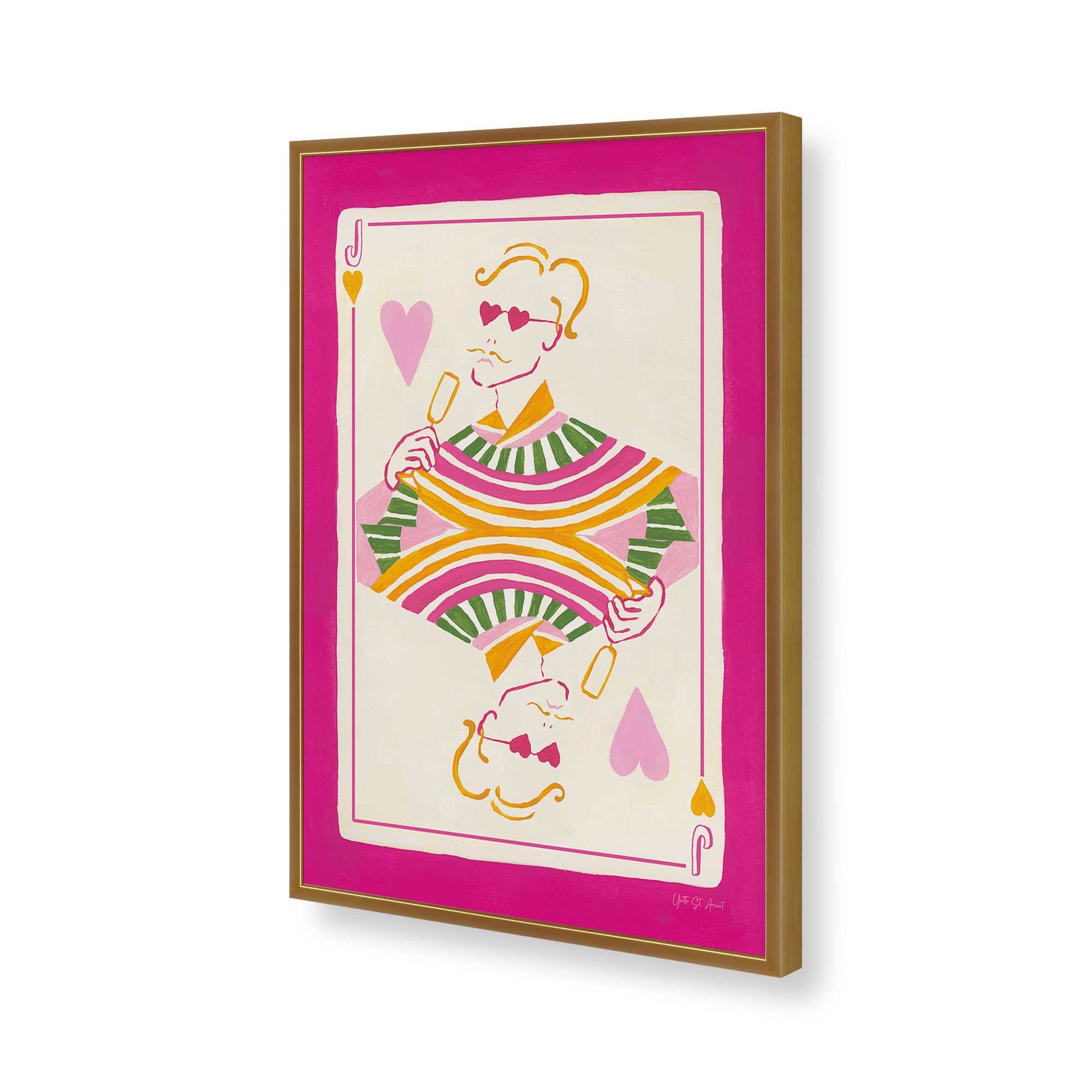 [Color:Polished Gold], Picture of art in a Polished Gold frame of the corner
