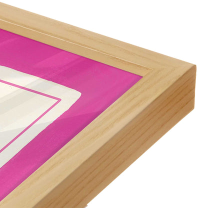 [Color:American Maple], Picture of art in a American Maple frame at an angle