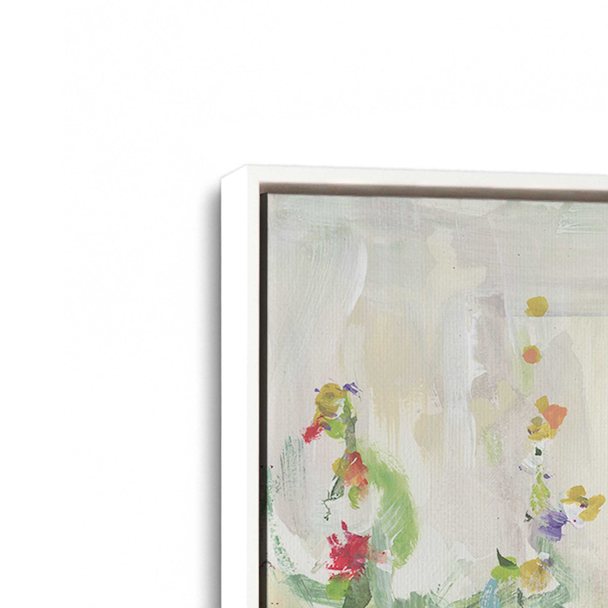 [Color:Opaque White], Picture of art in a White frame at an angle