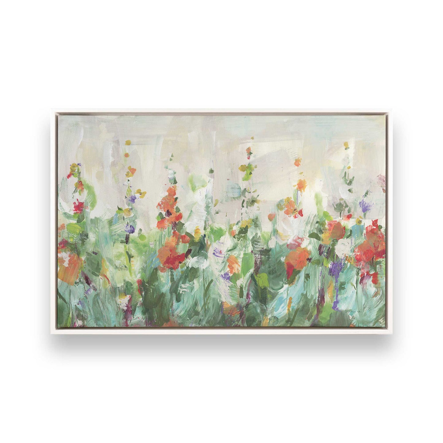 [Color:Opaque White], Picture of art in a White frame