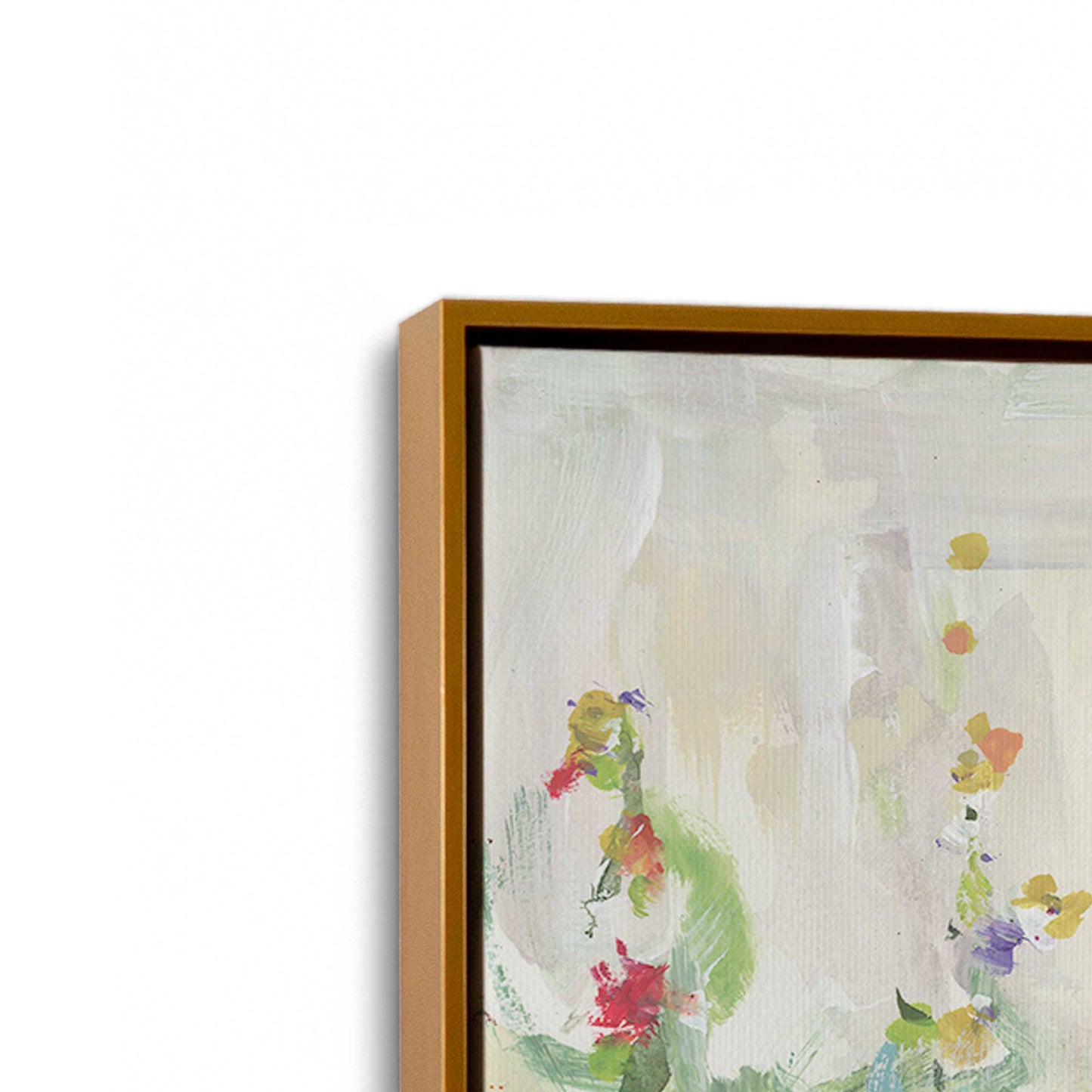 [Color:Polished Gold], Picture of art in a Polished Gold frame at an angle