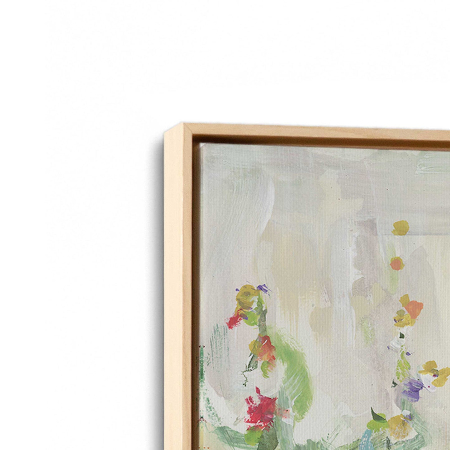 [Color:American Maple], Picture of art in a American Maple frame at an angle