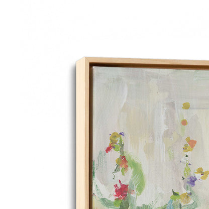 [Color:American Maple], Picture of art in a American Maple frame at an angle