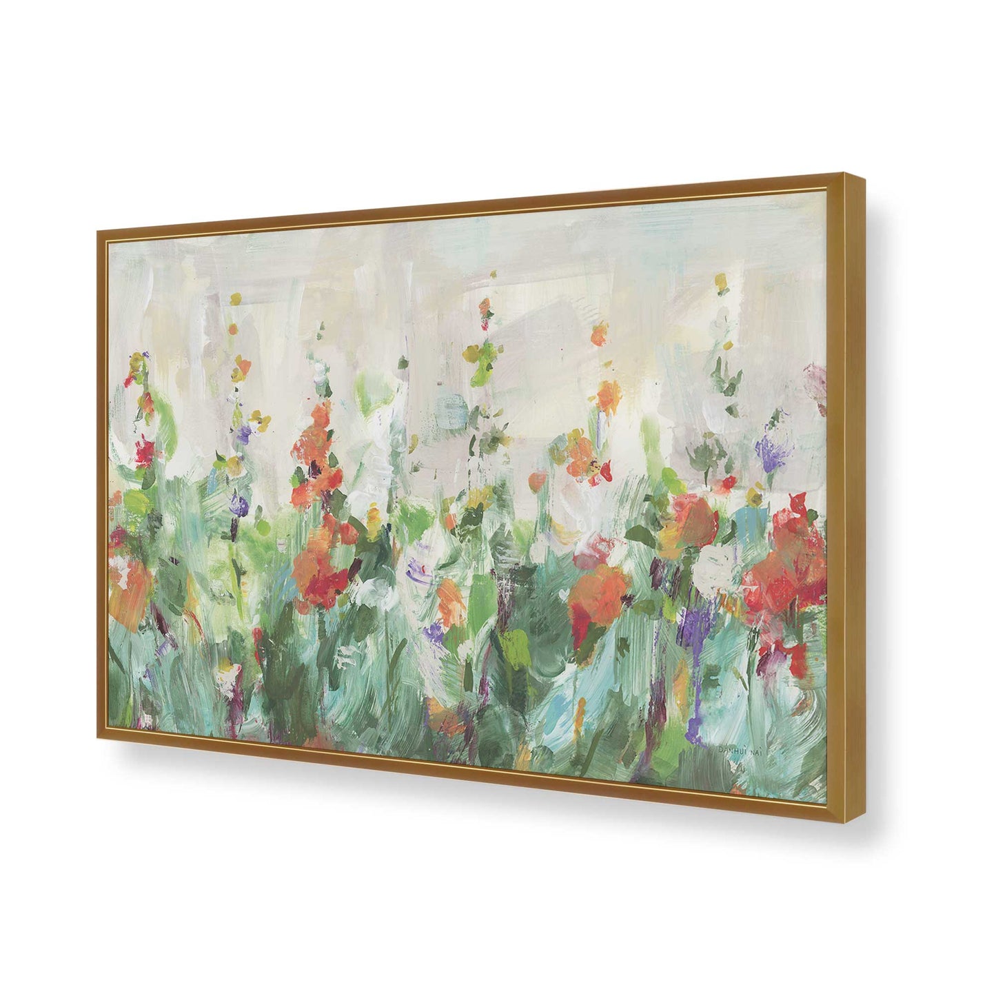 [Color:Polished Gold], Picture of art in a Polished Gold frame of the corner
