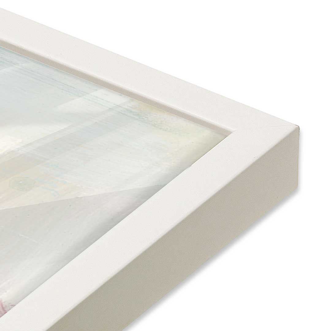 [Color:Opaque White], Picture of art in a Opaque White frame at an angle