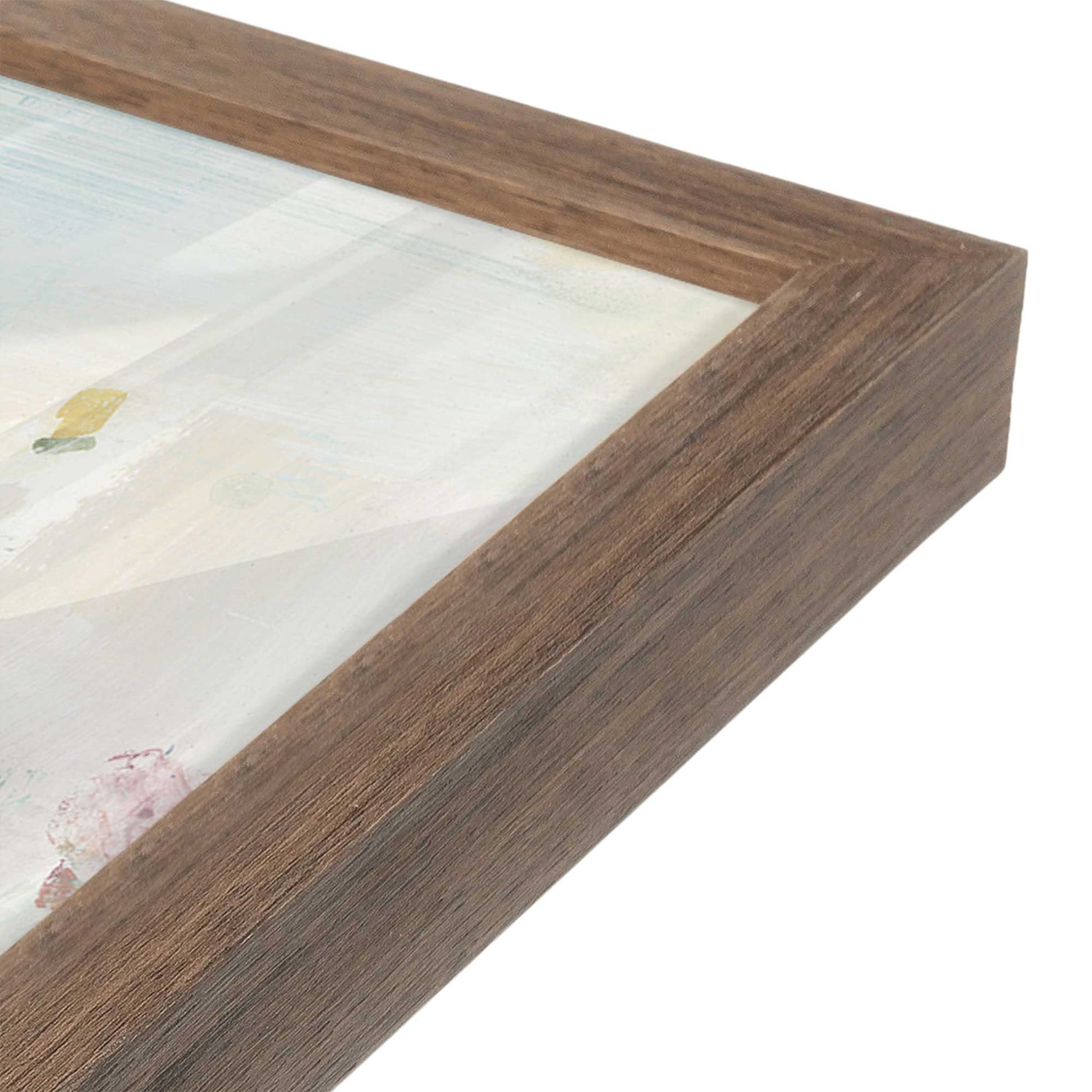[Color:Walnut], Picture of art in a Walnut frame at an angle