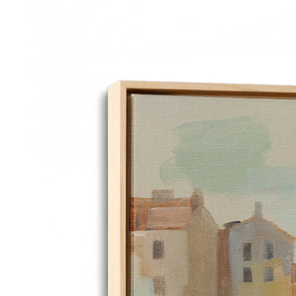 [Color:American Maple], Picture of art in a American Maple frame at an angle