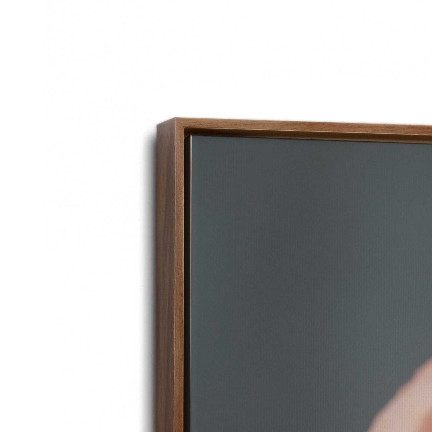 [Color:Walnut], Picture of art in a Walnut frame at an angle