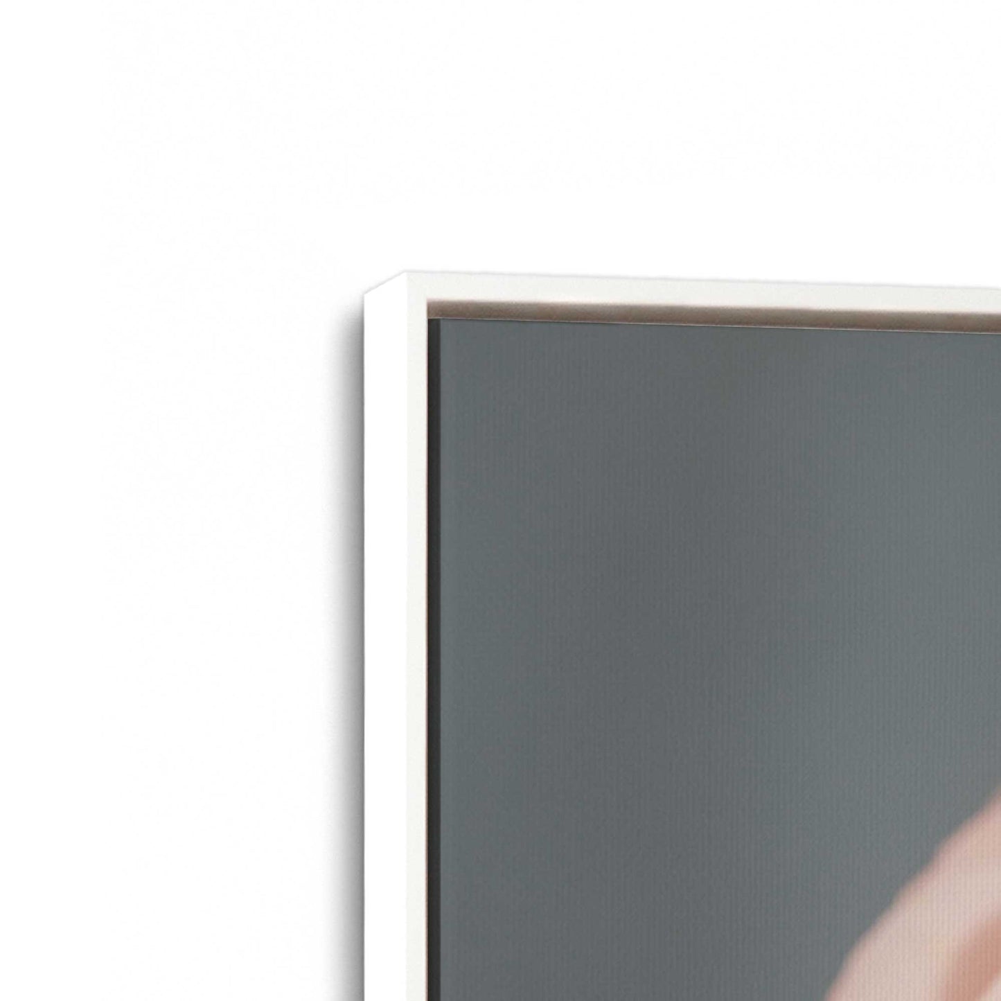 [Color:Opaque White], Picture of art in a White frame at an angle