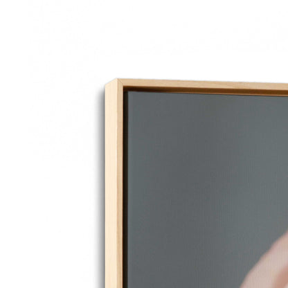 [Color:American Maple], Picture of art in a American Maple frame at an angle