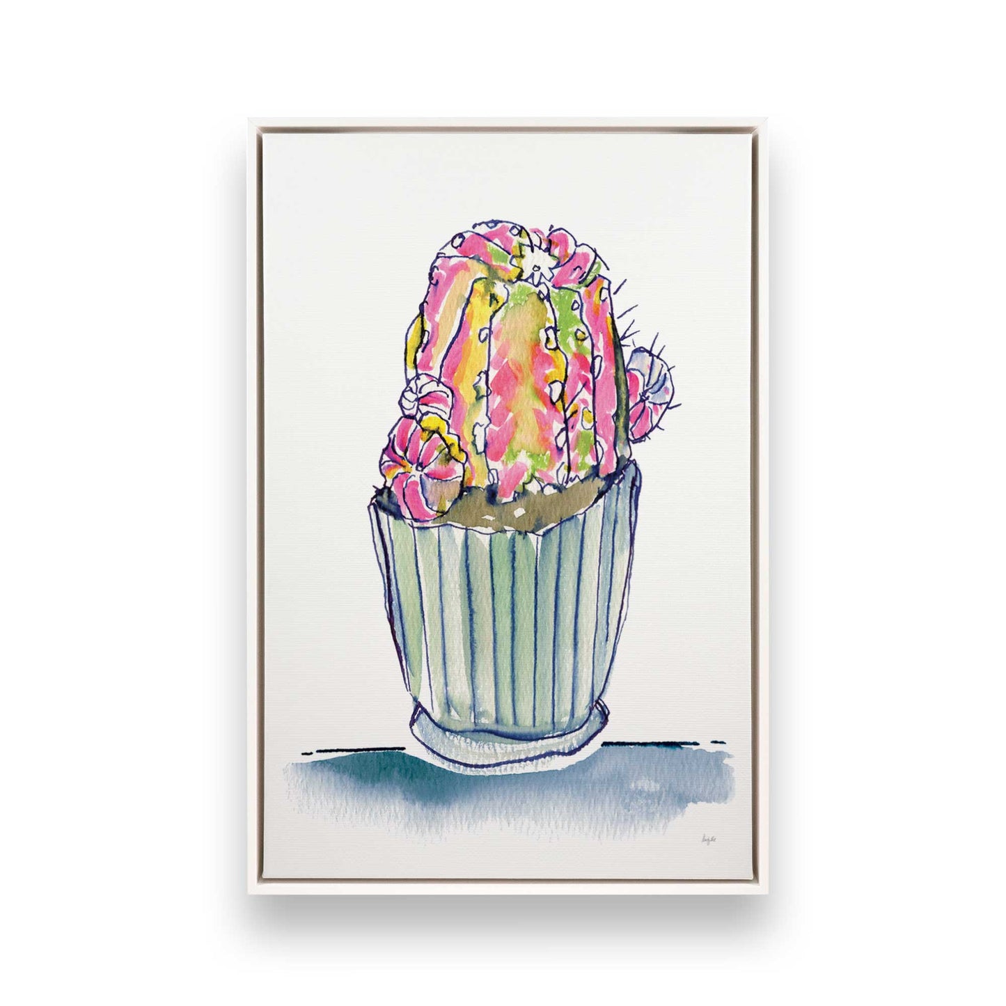 [Color:Opaque White], Picture of art in a White frame