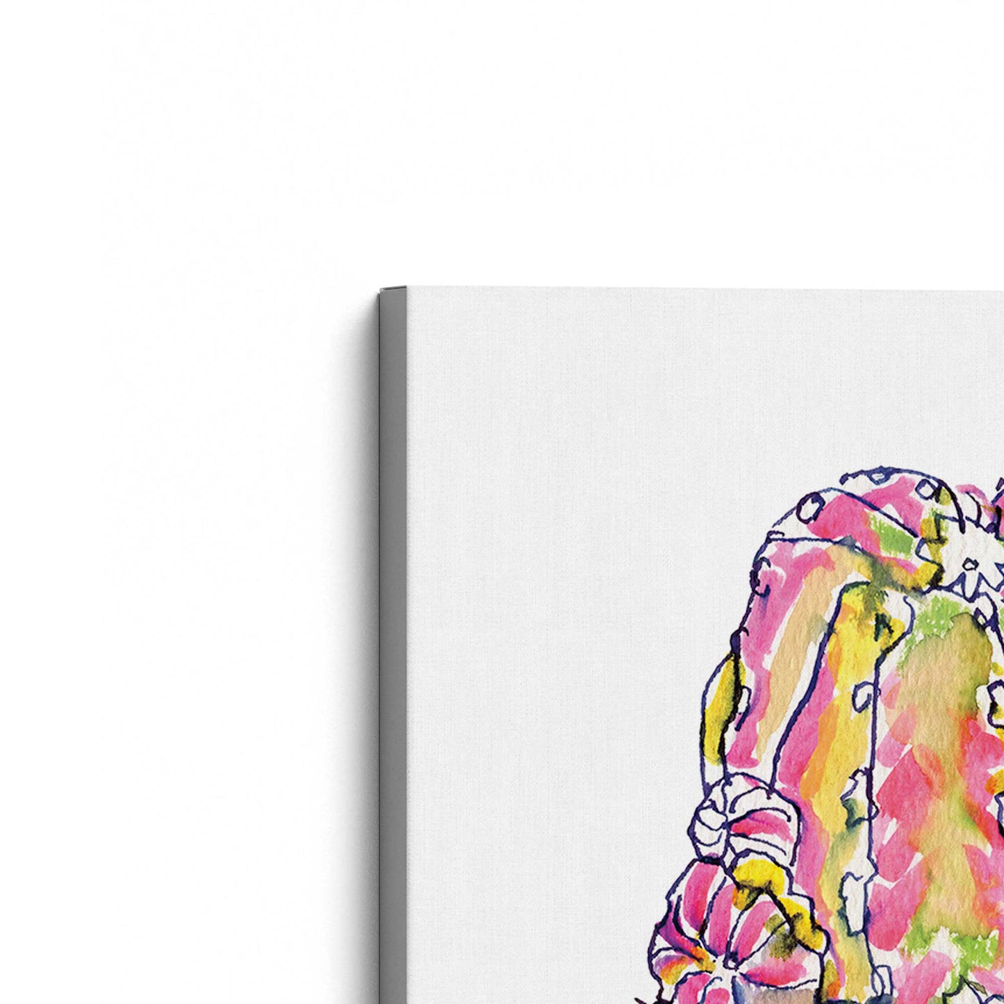 [Color:Stretched Canvas], Picture of the corner of the art
