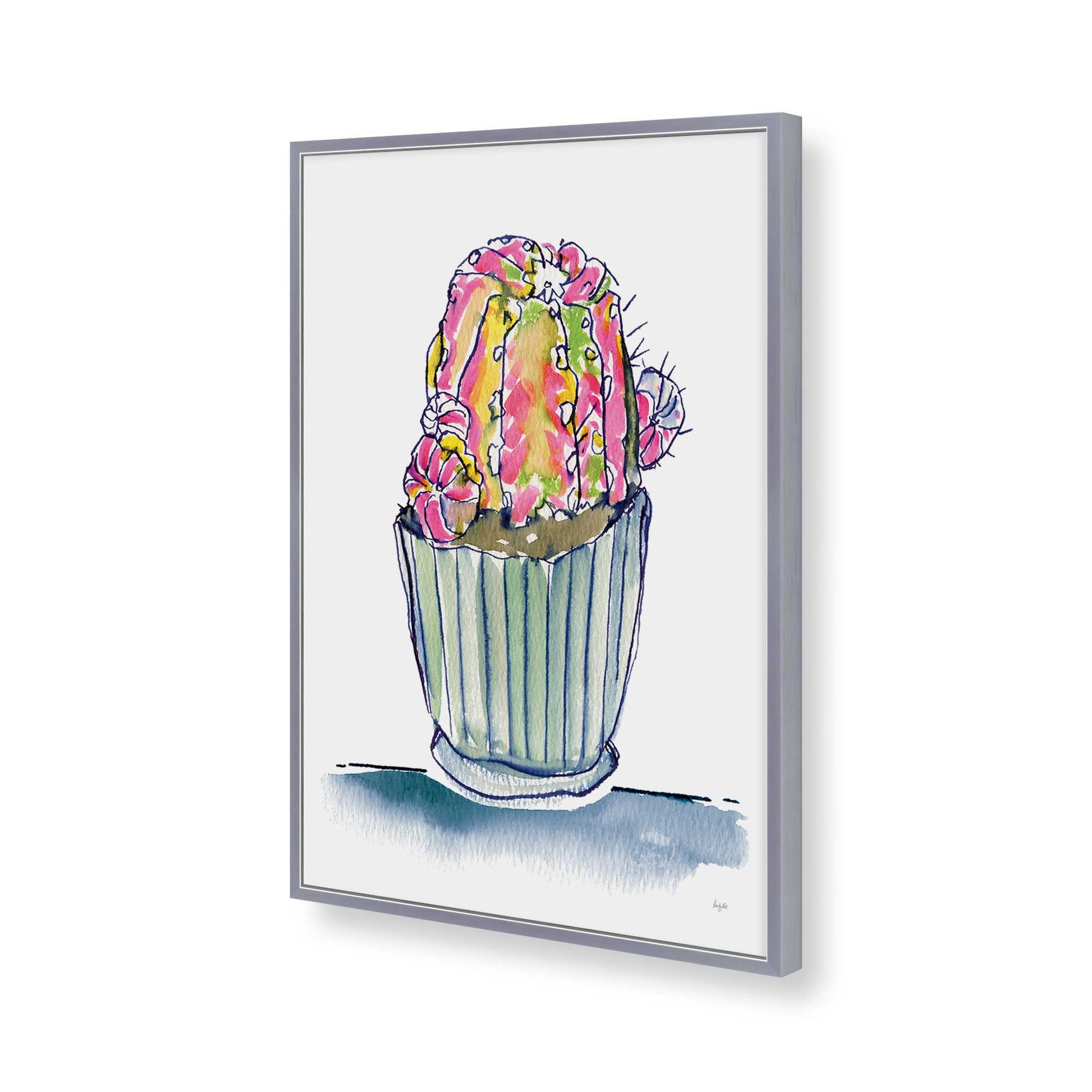 [Color:Polished Chrome], Picture of art in a Polished Chrome frame of the corner