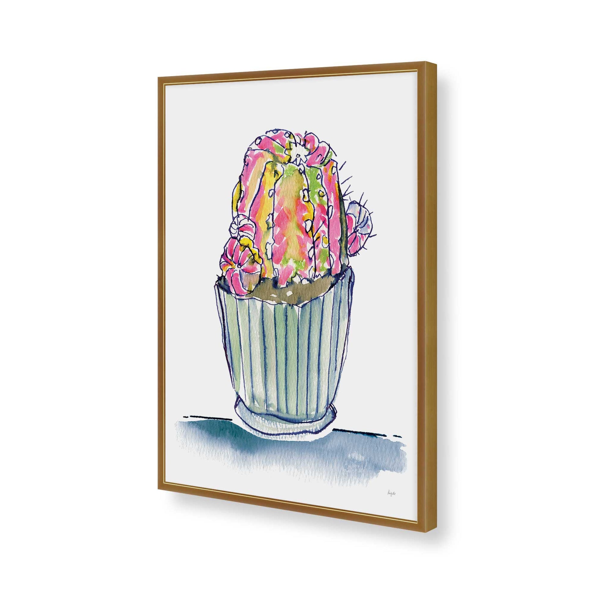 [Color:Polished Gold], Picture of art in a Polished Gold frame of the corner