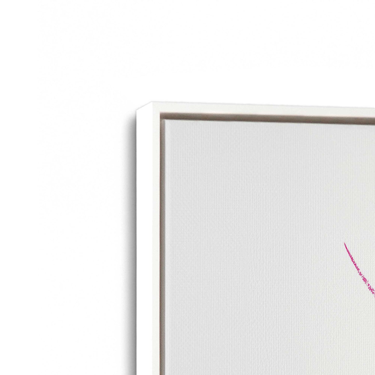 [Color:Opaque White], Picture of art in a White frame at an angle