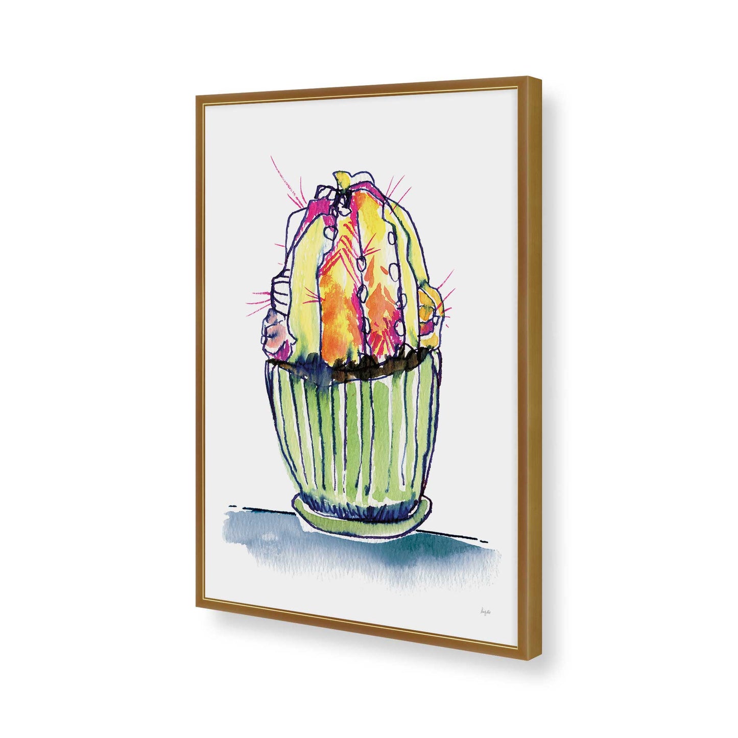 [Color:Polished Gold], Picture of art in a Polished Gold frame of the corner