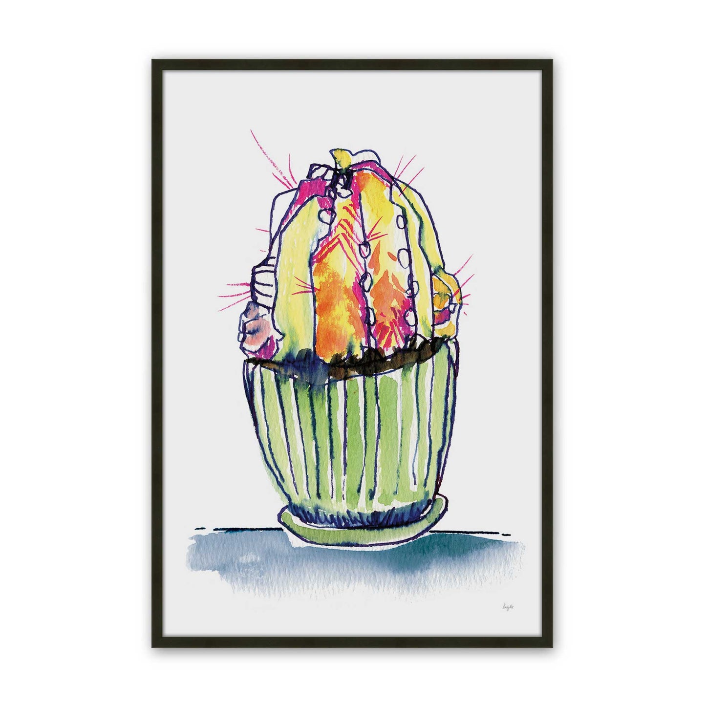 [Color:Satin Black], Picture of art in a Satin Black frame
