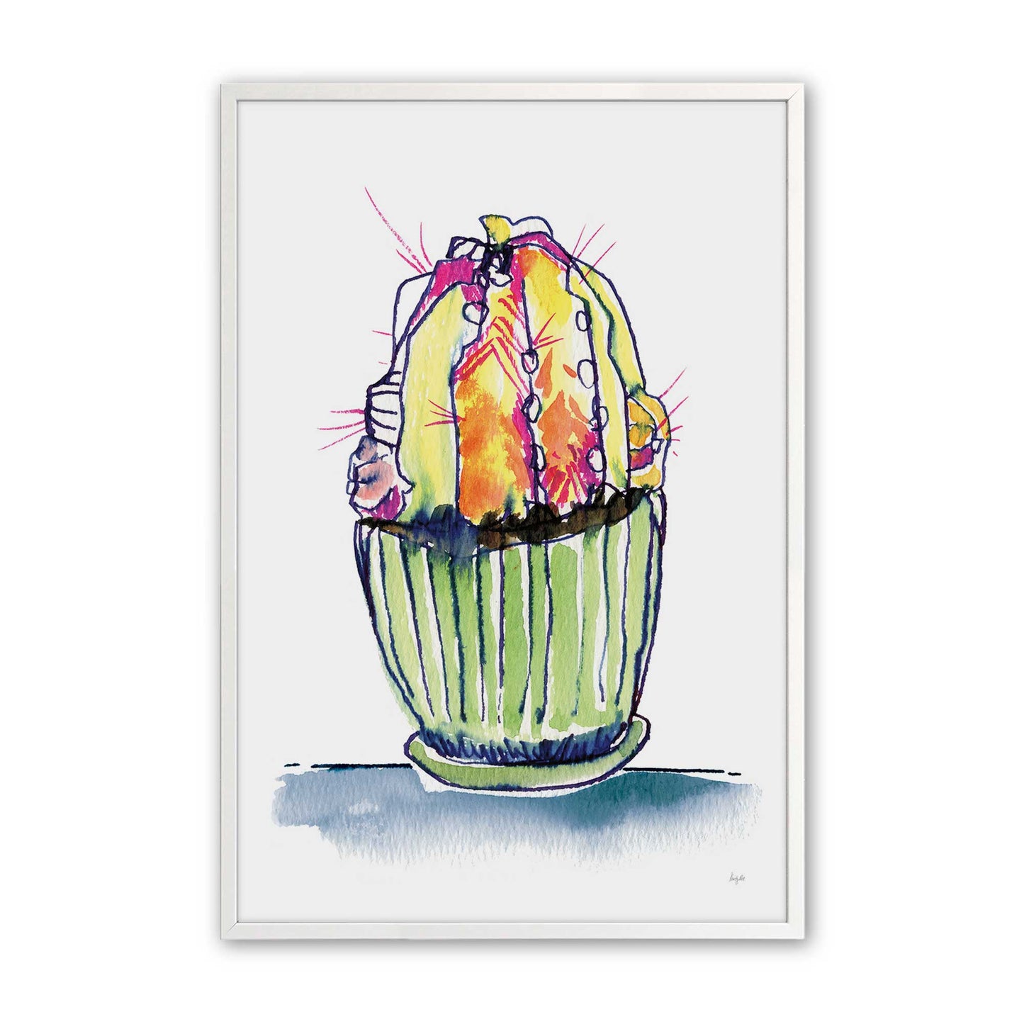 [Color:Opaque White], Picture of art in a Opaque White frame