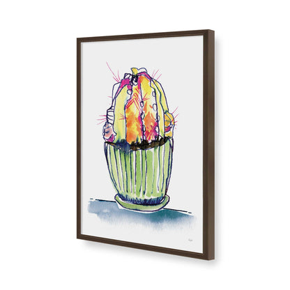 [Color:Brown], Picture of art in a Brown frame of the corner