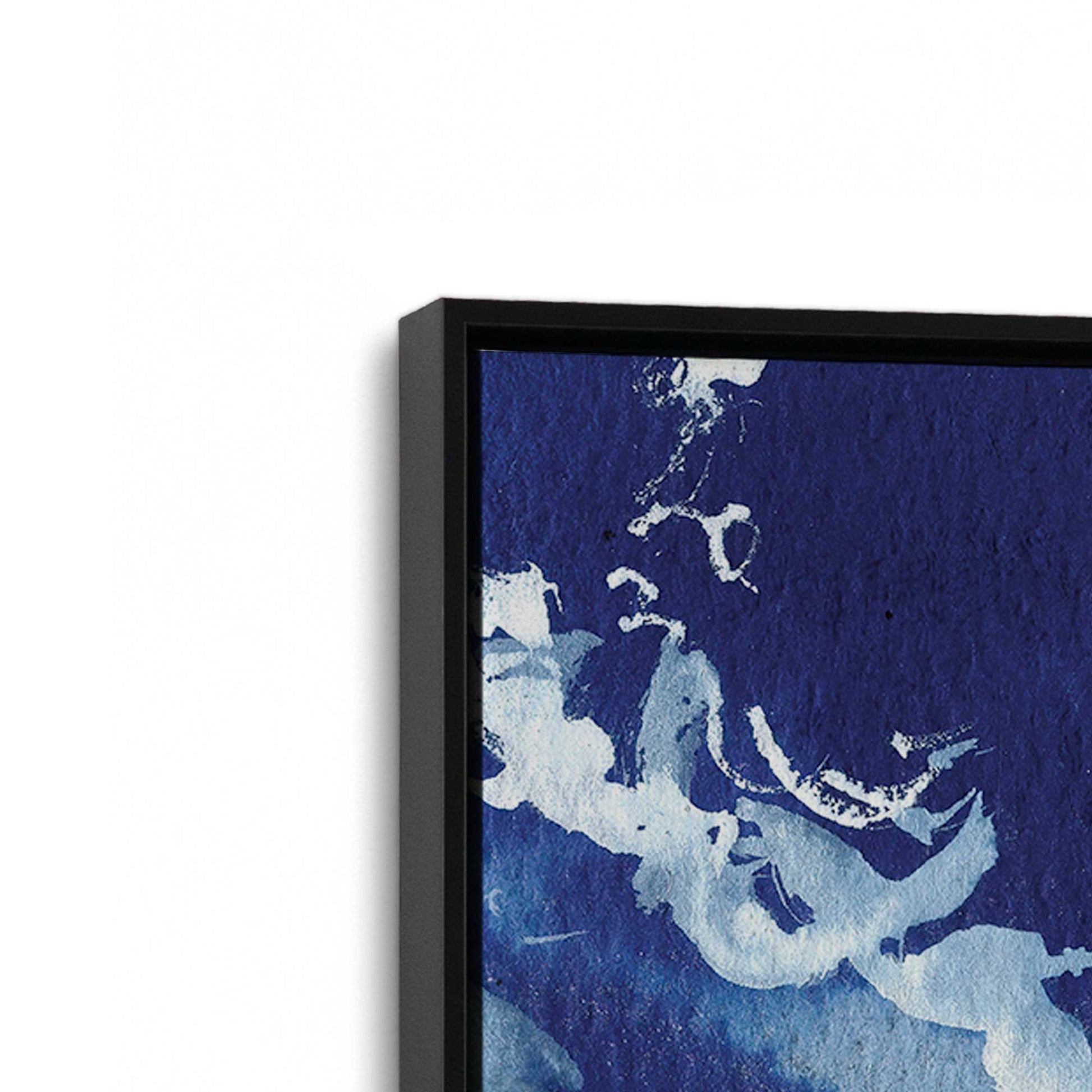 [Color:Satin Black], Picture of art in a Satin Black frame at an angle