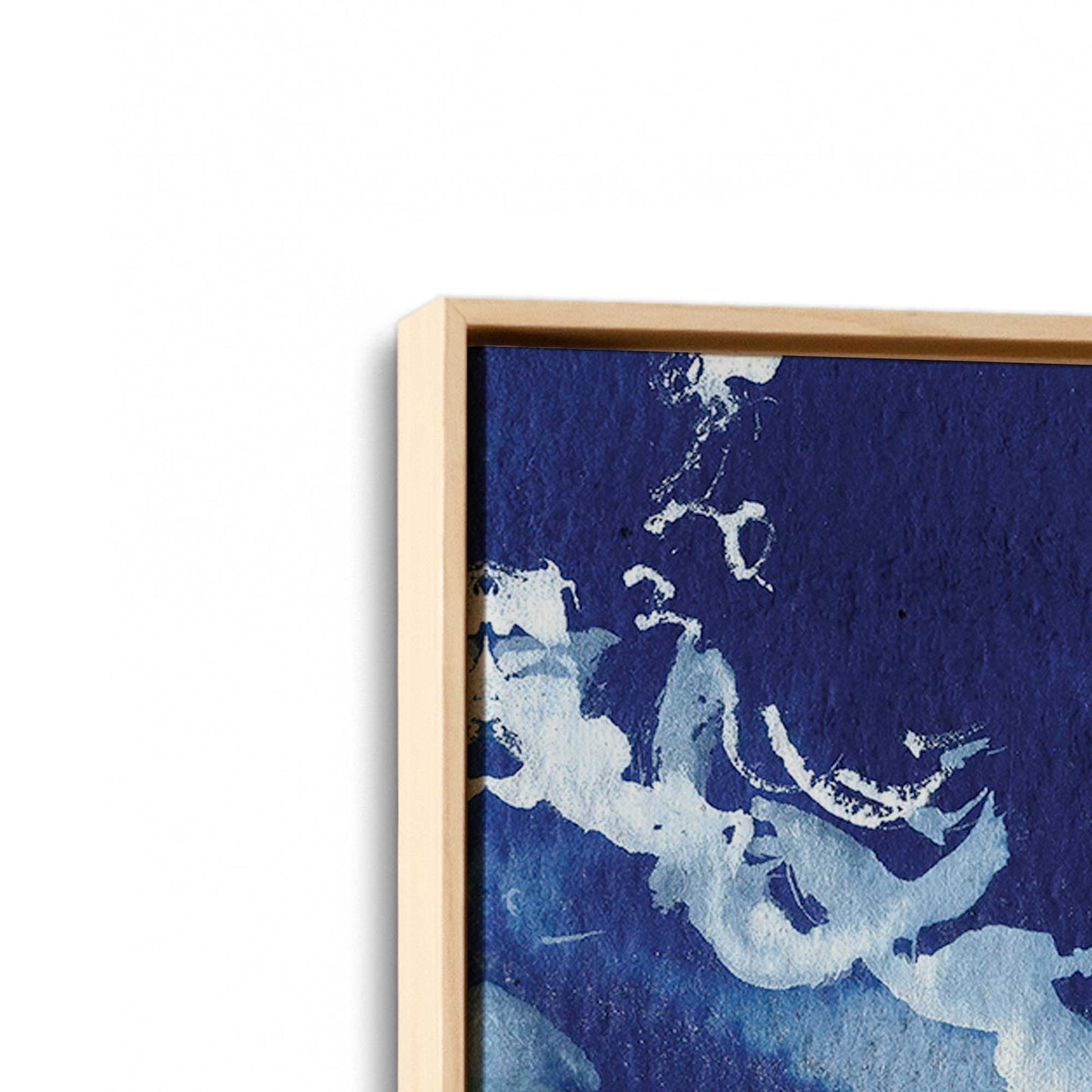 [Color:American Maple], Picture of art in a American Maple frame at an angle