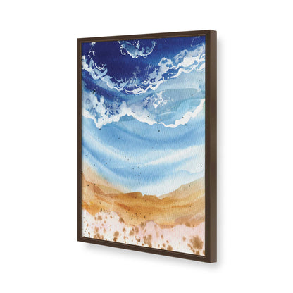 [Color:Brown], Picture of art in a Brown frame of the corner