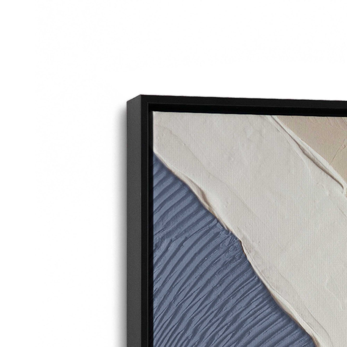[Color:Satin Black], Picture of art in a Satin Black frame at an angle