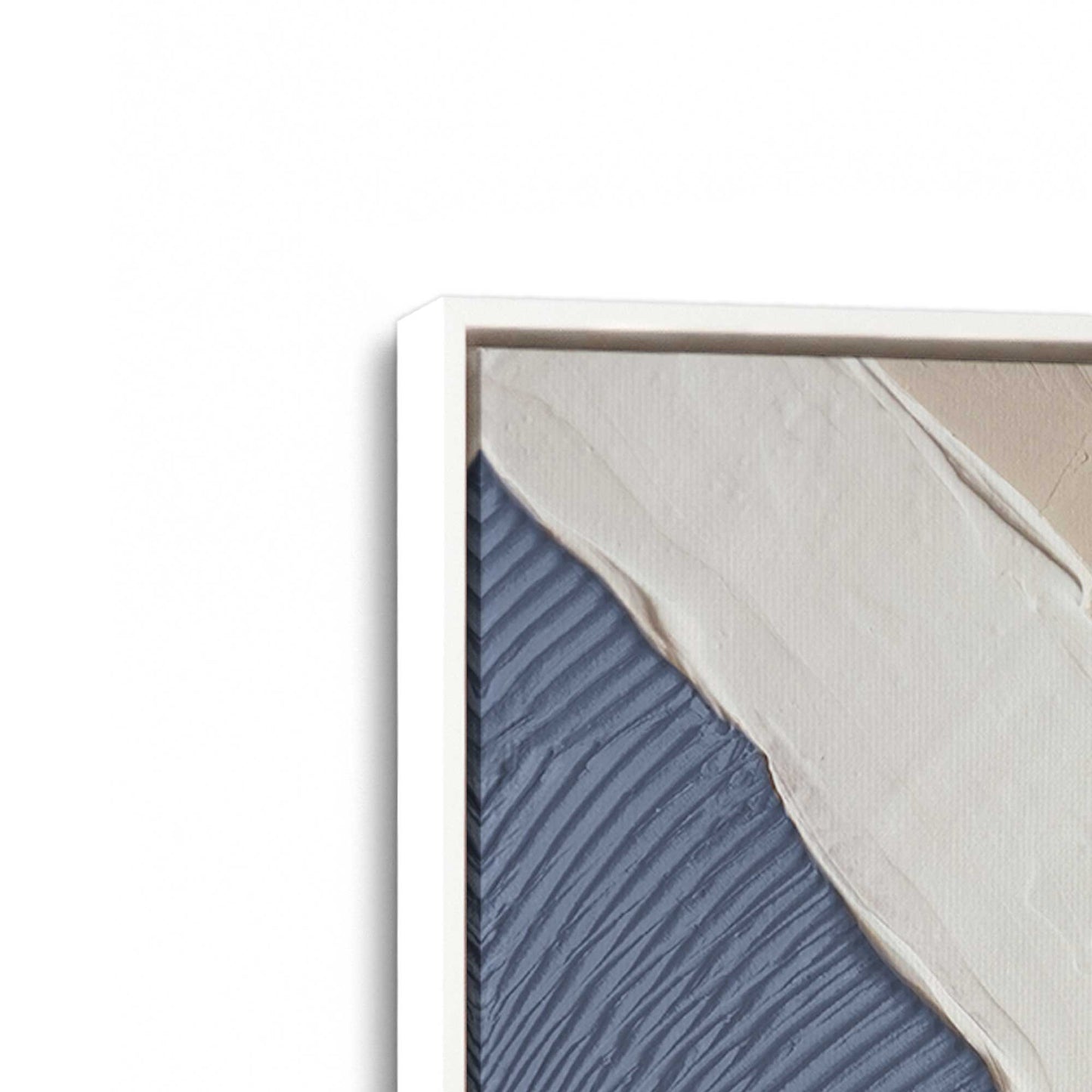 [Color:Opaque White], Picture of art in a White frame at an angle