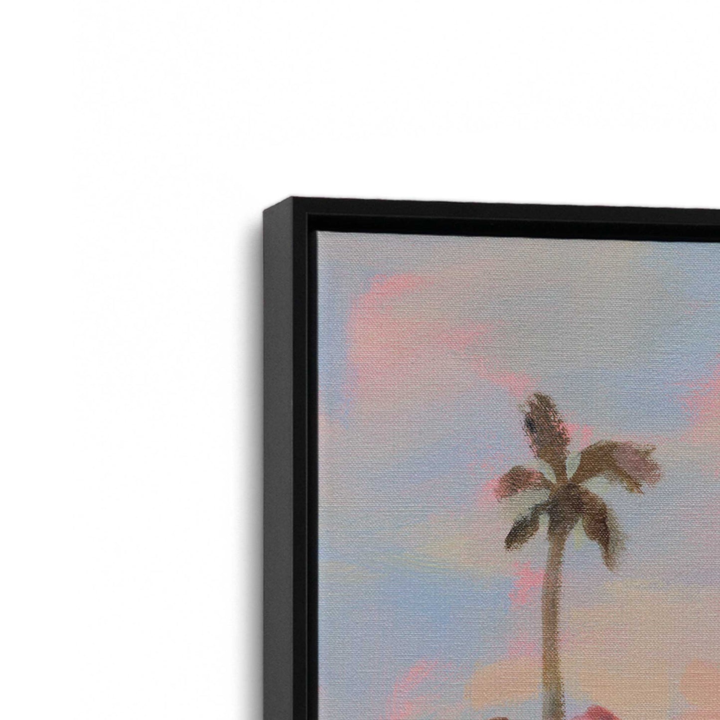[Color:Satin Black], Picture of art in a Satin Black frame at an angle