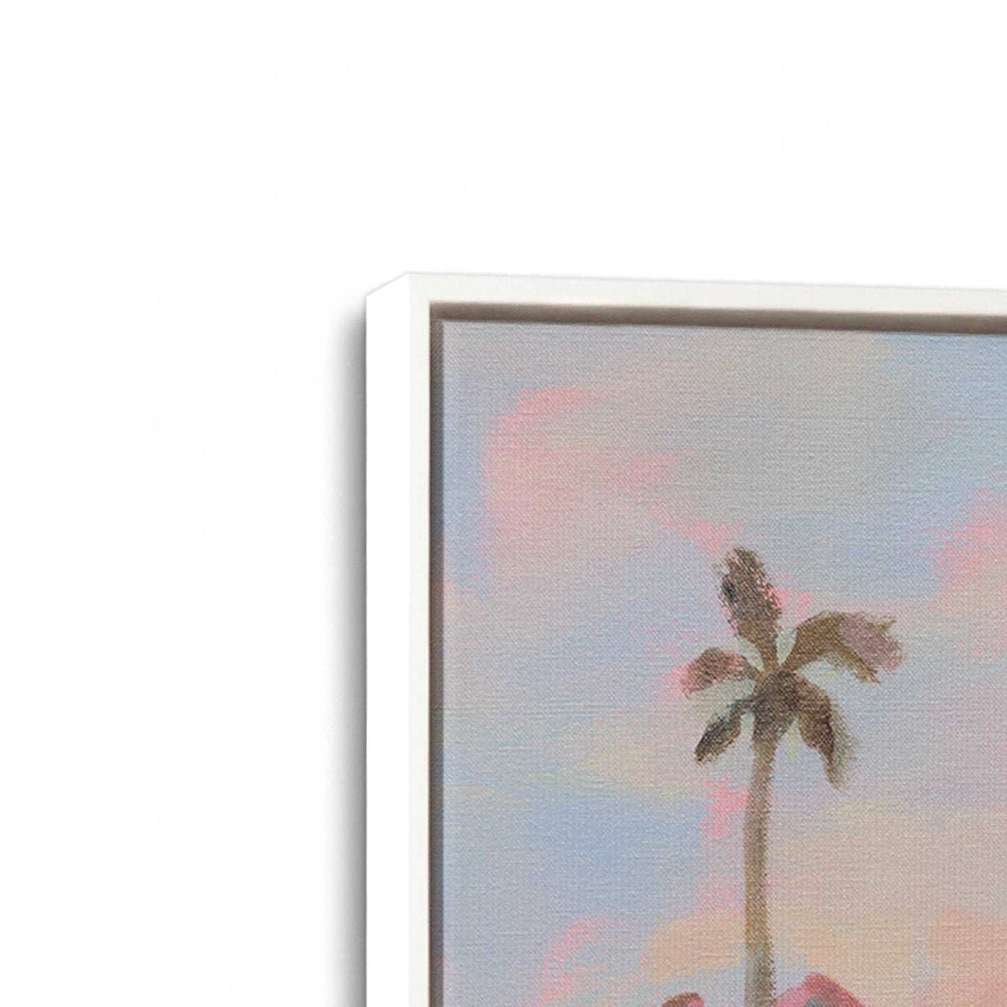 [Color:Opaque White], Picture of art in a White frame at an angle