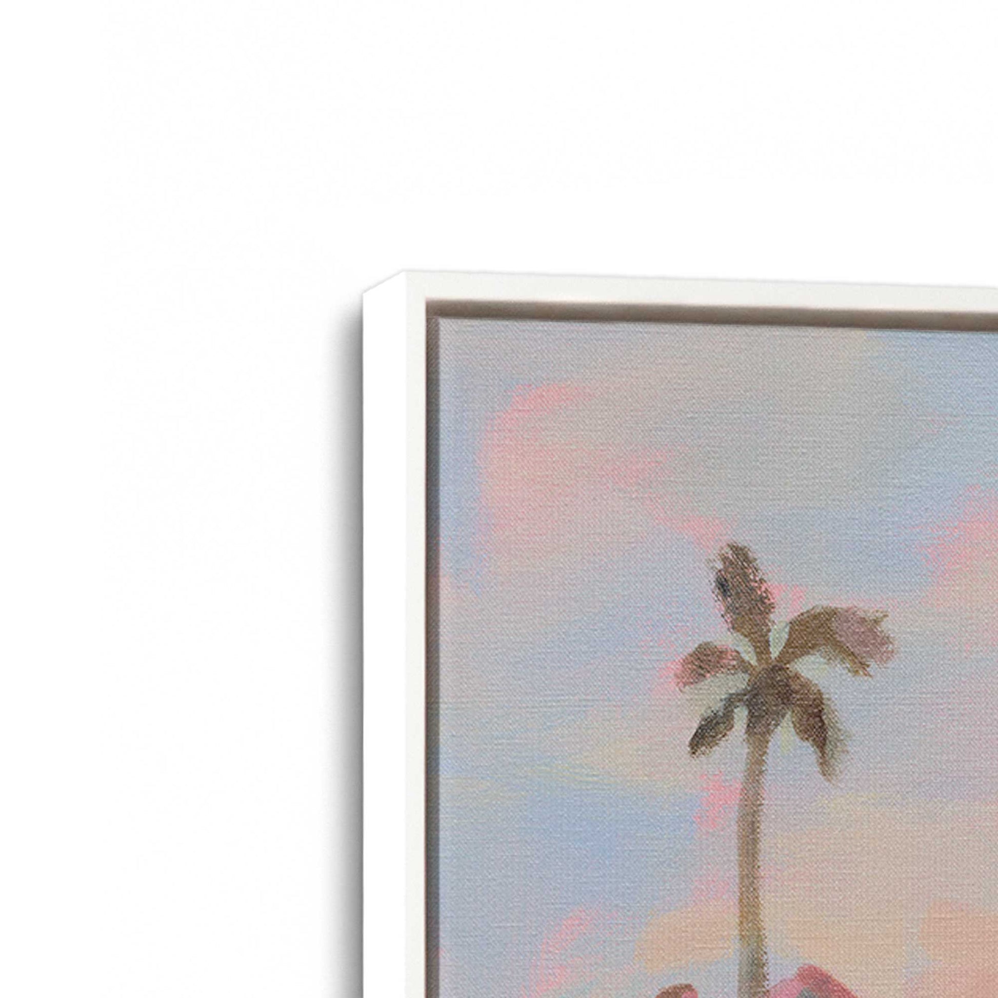 [Color:Opaque White], Picture of art in a White frame at an angle