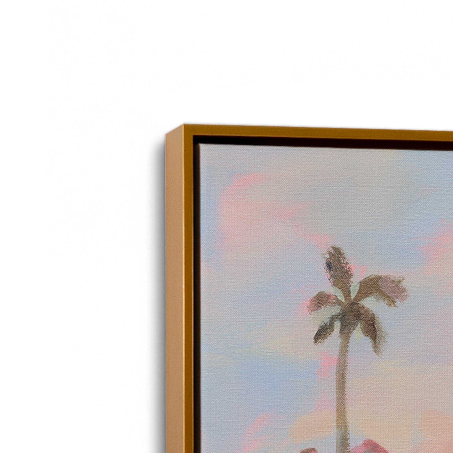 [Color:Polished Gold], Picture of art in a Polished Gold frame at an angle